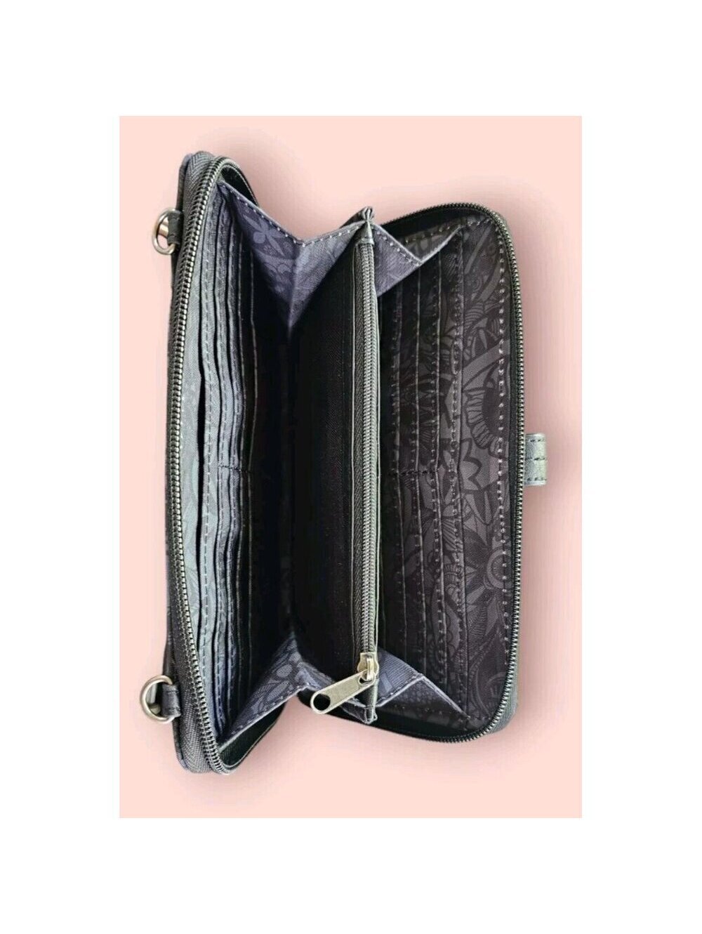 The Sak Sakroots Large Smartphone Crossbody Black-Tonal Spirit Desert PURSE - Picture 7 of 15